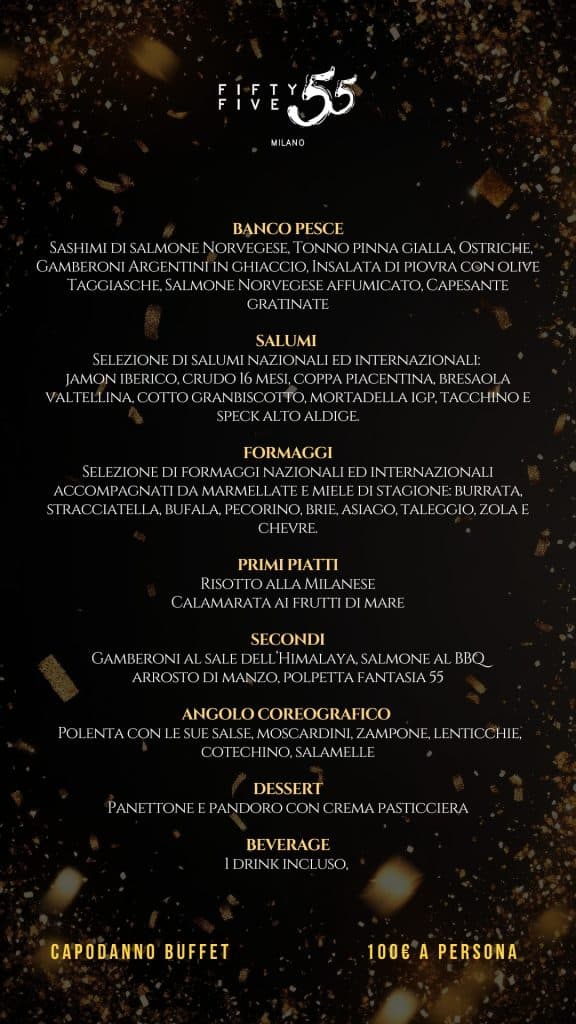 Buffet Capodanno Menu ITA