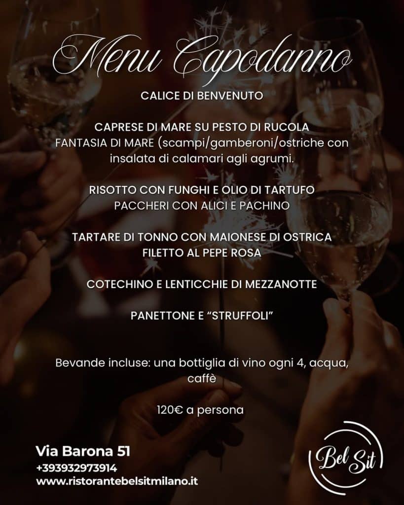 ✨ Cenone di Capodanno al Bel Sit ✨Festeggia l’arrivo del nuovo anno con una serata indimenticabi